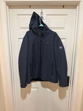 Tommy Hilfiger Men’s Navy Hooded Windbreaker Jacket